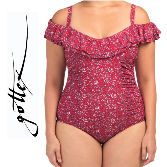 NWT PROFILE BY GOTTEX Plus Tummy Control Swimsuit